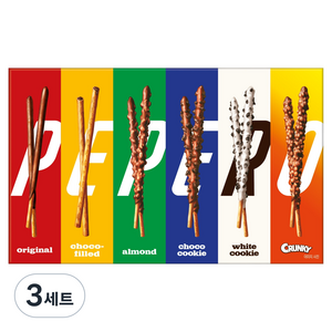 빼빼로 샘플러 6종 세트, 257g, 3세트