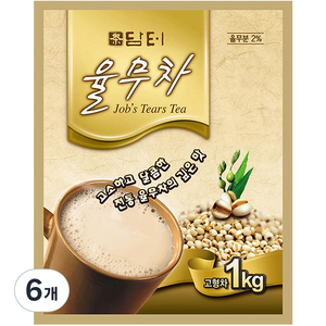 담터 율무차 자판기용, 1kg, 1개입, 6개