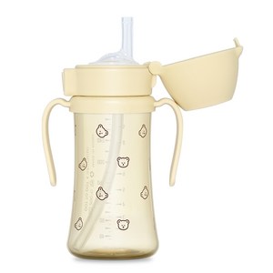 그로미미 PPSU 유아용 빨대컵, 300ml, 버터, 1개