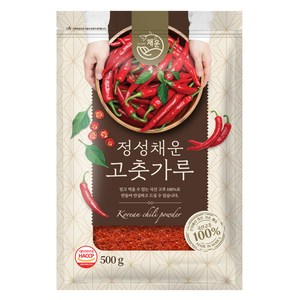 정성채운 국산 고춧가루 보통굵기 아주매운맛, 500g, 1개