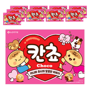 롯데웰푸드 칸쵸 초코, 196g, 10개