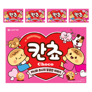 롯데웰푸드 칸쵸 초코, 196g, 5개