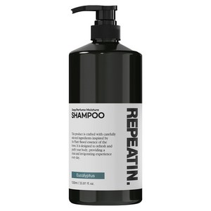 리피트인 딥퍼퓸 모이스처 프로틴 샴푸 유칼립투스향, 1L, 1개