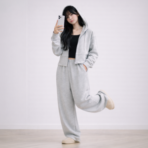 로시앤로우 주니어 와이드 트레이닝 스웻 팬츠 HK001