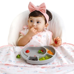 베이비클로 나시 지퍼형 이유식 턱받이, 고래핑크, 1개, 1개입