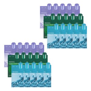 메디힐 더블 카밍 워터 5p + 히알루 모이스트 에센스 5p + 펩타 리프팅 앰플 5p 마스크팩 세트, 15개입, 2세트