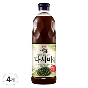 샘표 다시마 간장, 860ml, 4개