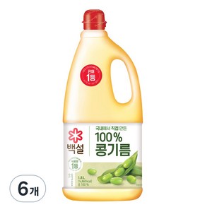 백설 콩기름, 1.8L, 6개