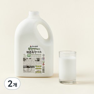 파스퇴르 무항생제 인증 바른목장 우유, 2.3L, 2개