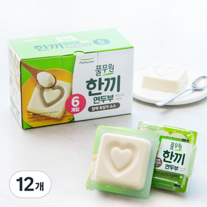 풀무원 한끼 연두부 + 참깨 흑임자 소스, 110g, 12개