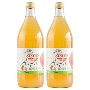 멩가졸리 유기농 언필터드 애플사이다비네거, 1L, 2개
