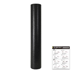 트라택 EPP 폼롤러 + 운동법 매뉴얼, 블랙, 90cm, 1개