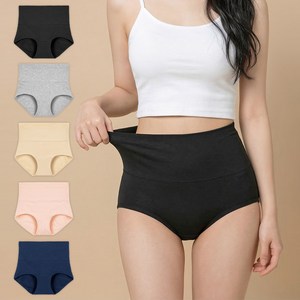 맬러뮤트 여성용 데일리지 순면 똥배 복대 팬티 5p 세트