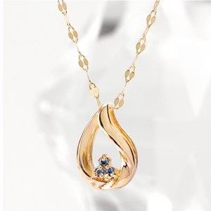 주리에떼 18K 여성용 천연 다이아 물방울 모닝듀 금 목걸이 + 사은품 반지 + 쇼핑백