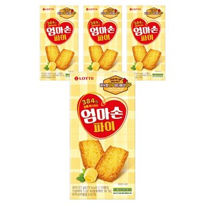 롯데웰푸드 엄마손 파이 과자, 127g, 4개