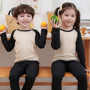 보누맘 아동용 나그랑 기모 골지 실내복 상하세트