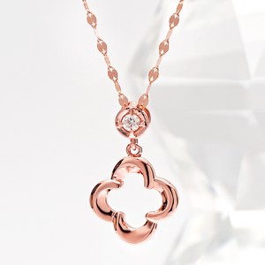 주리에떼 14K/18K 여성용 플라워 르네 금 목걸이 + 사은품 반지 + 쇼핑백