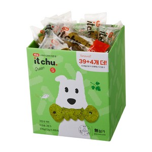 잇츄 강아지 더 잇츄 그린 S 덴탈껌, 혼합맛(연어/파슬리..., 516g, 1개
