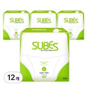 슈베스 슈퍼슬림 팬티형 기저귀, 대형(L), 240매