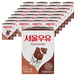 서울우유 초코 우유, 200ml, 48개