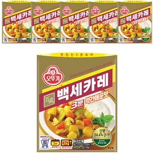 오뚜기3분 백세카레 약간매운맛, 6개, 200g