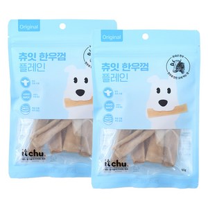 잇츄 츄잇 한우 가죽껌, 플레인, 50g, 2개