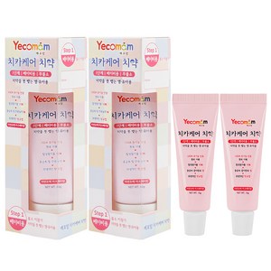 예꼬맘 치카케어 치약 1단계 60g+소형치약 15g, 2세트