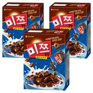 오리온 미쯔블랙 시리얼, 360g, 3개