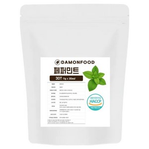 담온푸드 식약처인증 페퍼민트 티백, 1g, 30개입, 1개