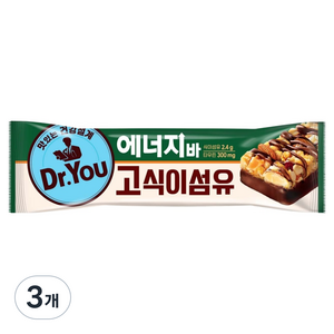 닥터유 에너지바 고식이섬유, 40g, 3개
