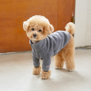 베니즈 반려동물 플리스 집업, 그레이, S, 1개