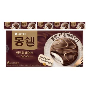 몽쉘 생크림케이크 카카오, 204g, 6개