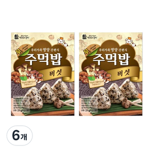 맛있는풍경 주먹밥 버섯, 24g, 6개