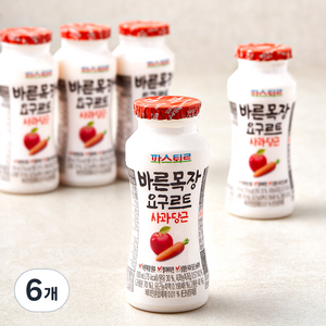 파스퇴르 바른목장 사과당근 요구르트 5입, 500ml, 6개