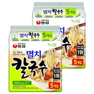 농심 멸치 칼국수, 98g, 10개