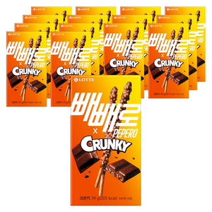 빼빼로 크런키, 39g, 15개