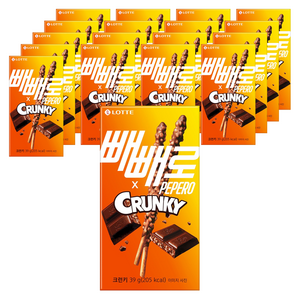 빼빼로 크런키, 39g, 18개