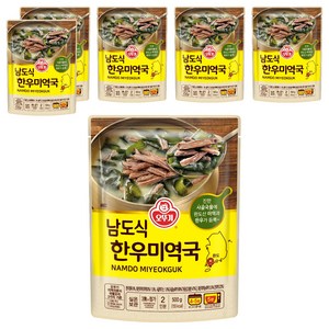 오뚜기 남도식 한우미역국, 500g, 6개
