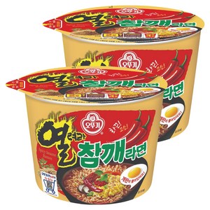 오뚜기 열려라참깨라면 용기 110g, 2개