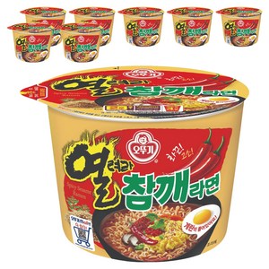 오뚜기 열려라참깨라면 용기 110g, 8개