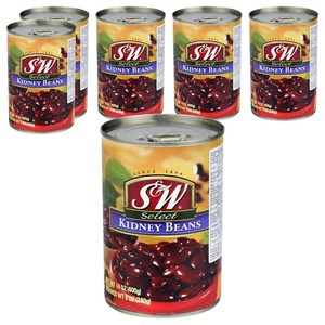 에스앤더블유 키드니빈스 통조림, 400g, 6개