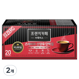 프렌치카페 스테비아 산양유 단백질 커피믹스, 11.1g, 20개입, 2개