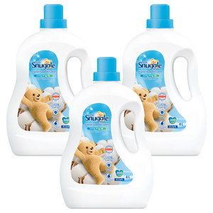 스너글 초고농축 섬유유연제 오리지널 허거블 코튼 본품, 4L, 3개