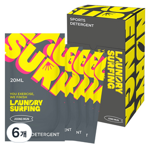 런드리서핑 스포츠 제주중문향 액상세제 본품 15p, 300ml, 6개