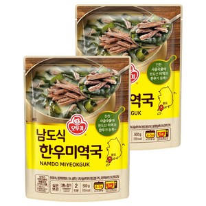 오뚜기 남도식 한우미역국, 500g, 2개
