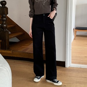 니썸 여성용 롱/숏 투게더 워싱 세미 와이드 데님 팬츠