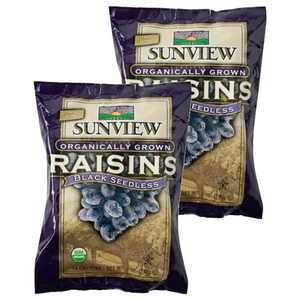 썬뷰 유기농 건포도 스낵팩, 198g, 2개