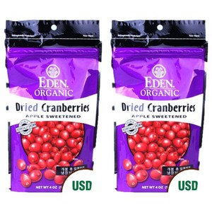 에덴오가닉 유기농 말린크랜베리, 113g, 2개