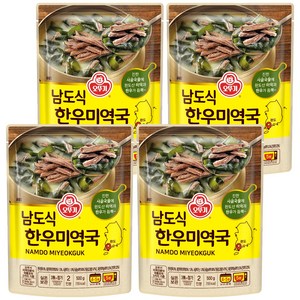오뚜기 남도식 한우미역국, 500g, 4개