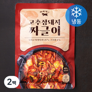 쿠캣 비벼먹는 고추장돼지 짜글이 (냉동), 400g, 2팩